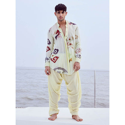 Nirmooha Patola Printed Shirt Style kurta and Patiala (Set of 2)