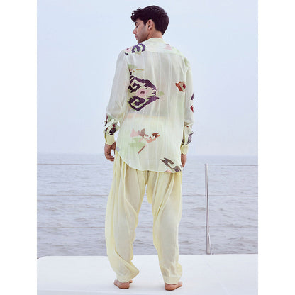 Nirmooha Patola Printed Shirt Style kurta and Patiala (Set of 2)