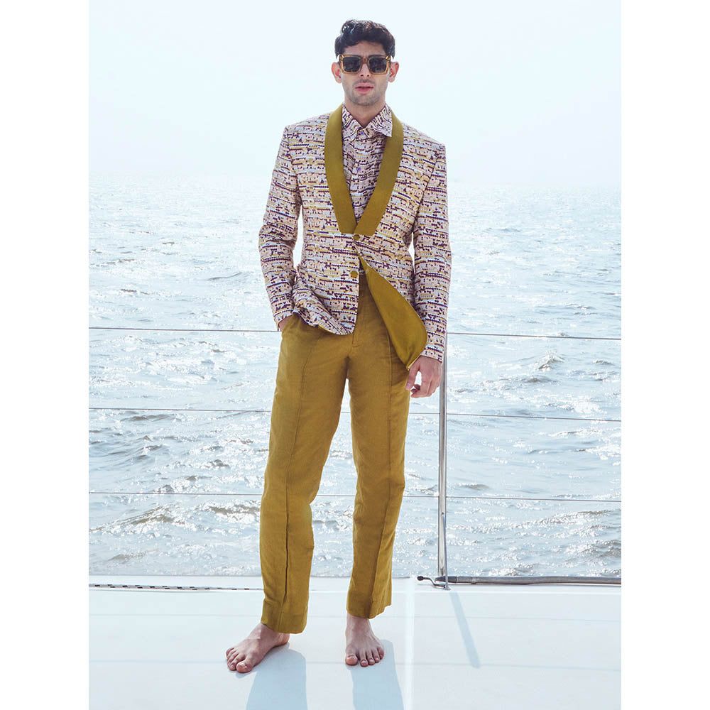 Nirmooha Multi-Color Printed Blazer and Pant (Set of 2)