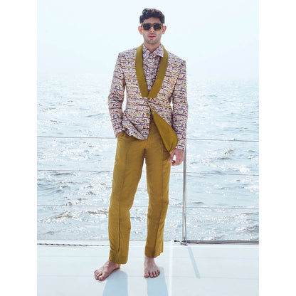 Nirmooha Multi-Color Printed Blazer and Pant (Set of 2)