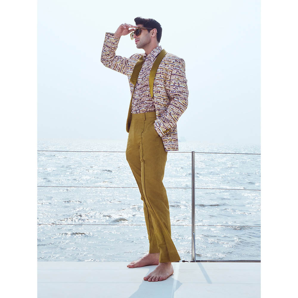 Nirmooha Multi-Color Printed Blazer and Pant (Set of 2)