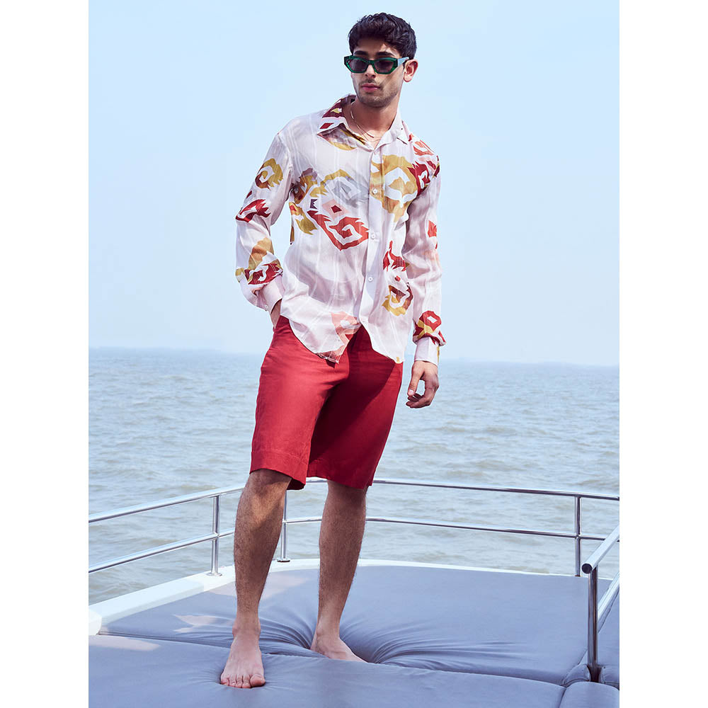 Nirmooha Patola Printed Lurex Shirt