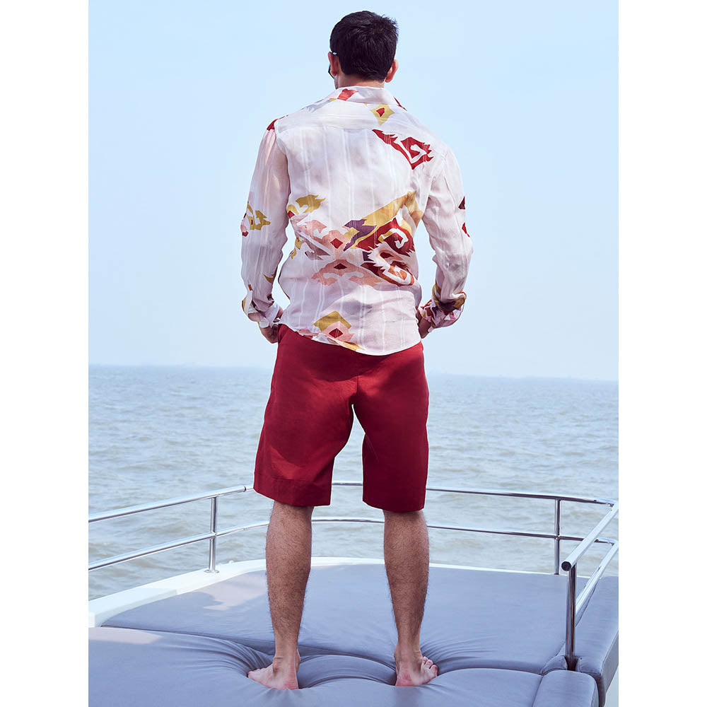 Nirmooha Patola Printed Lurex Shirt