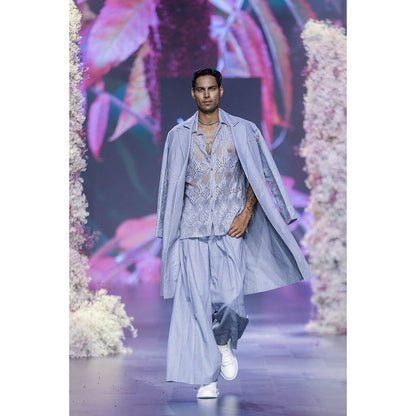 Nirmooha Glass Blue Wide Leg Pant