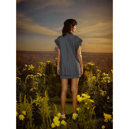 Nirmooha Blue Modern Maverick Blazer