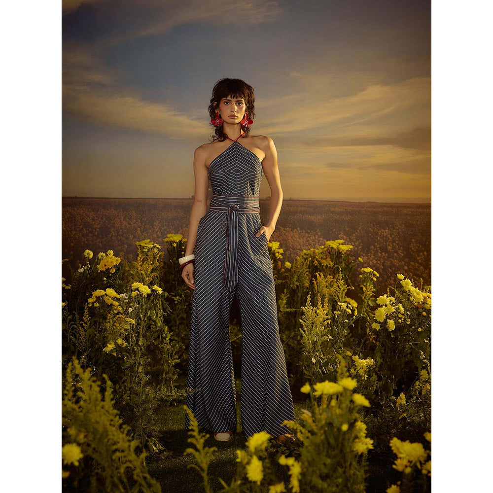 Nirmooha Blue Commanding Couture Jumpsuit
