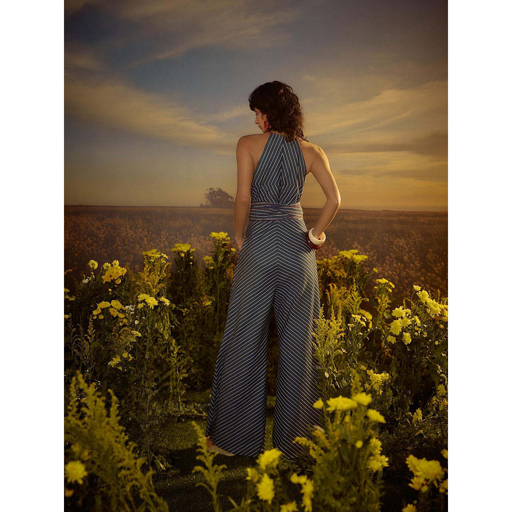Nirmooha Blue Commanding Couture Jumpsuit
