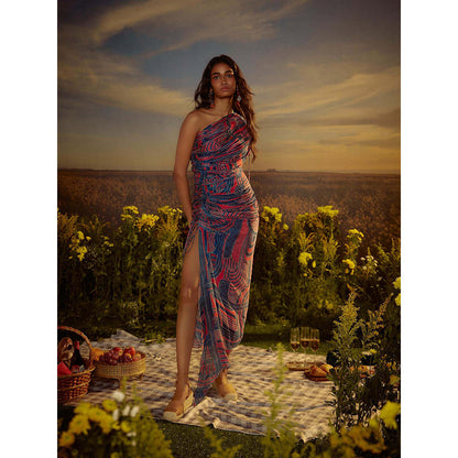 Nirmooha Multi-Colour Wanderlust Whimsy Maxi Dress