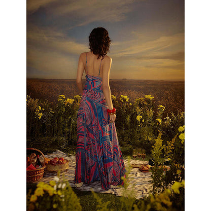 Nirmooha Multi-Colour Printed Horizon Maxi Dress