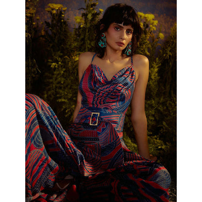 Nirmooha Multi-Colour Printed Horizon Maxi Dress