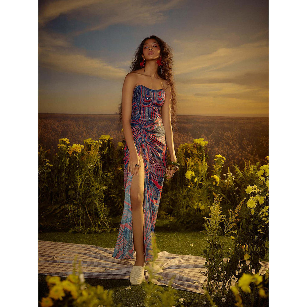 Nirmooha Multi-Colour Corset Grace Maxi Dress