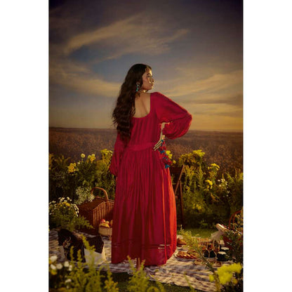 Nirmooha Magenta Unified Chic Dress