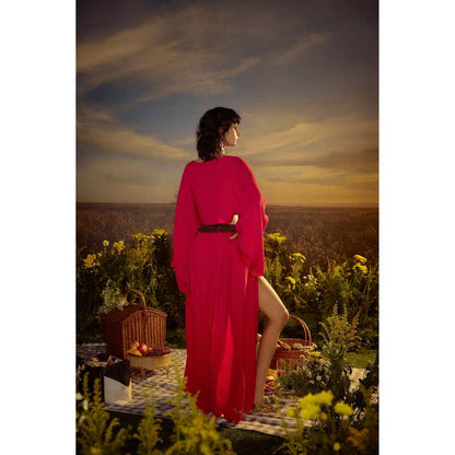 Nirmooha Pink Bold Balance Skirt with Top (Set of 2)