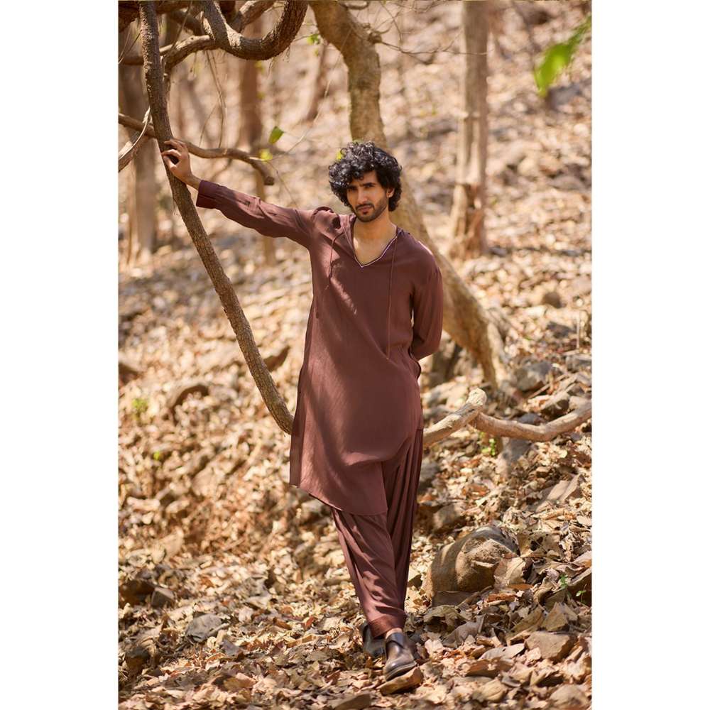 Nirmooha Desert Sage Kurta and Dhoti (Set of 2)