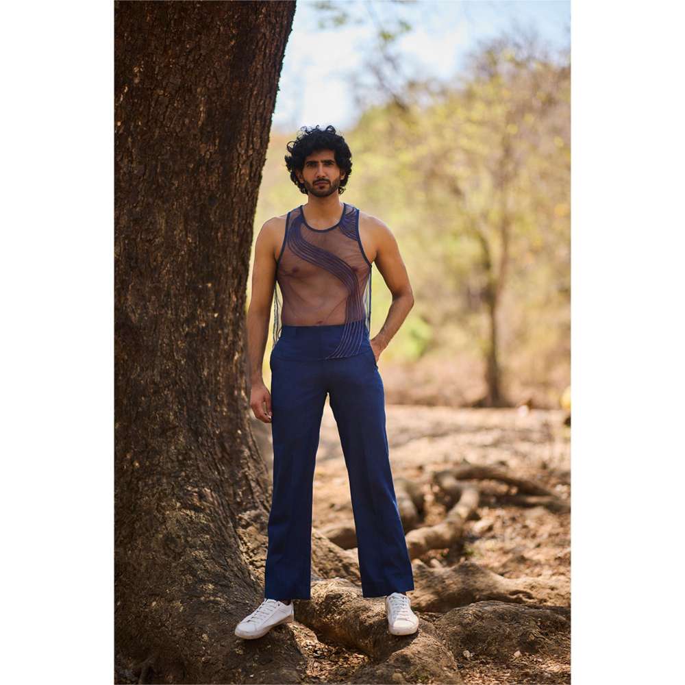 Nirmooha Blue Flow Tank Top