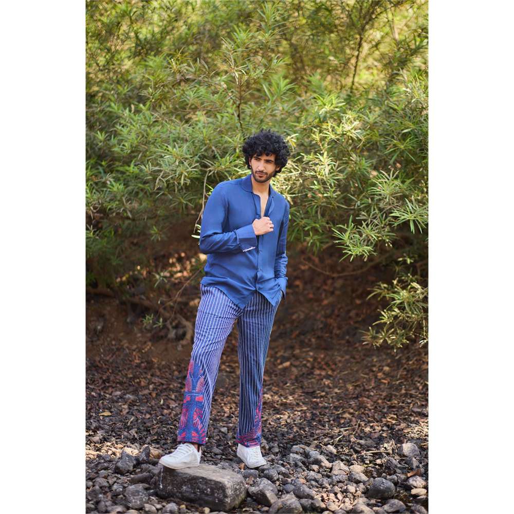 Nirmooha Blue Linear Vogue Shirt
