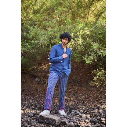 Nirmooha Blue Linear Vogue Shirt