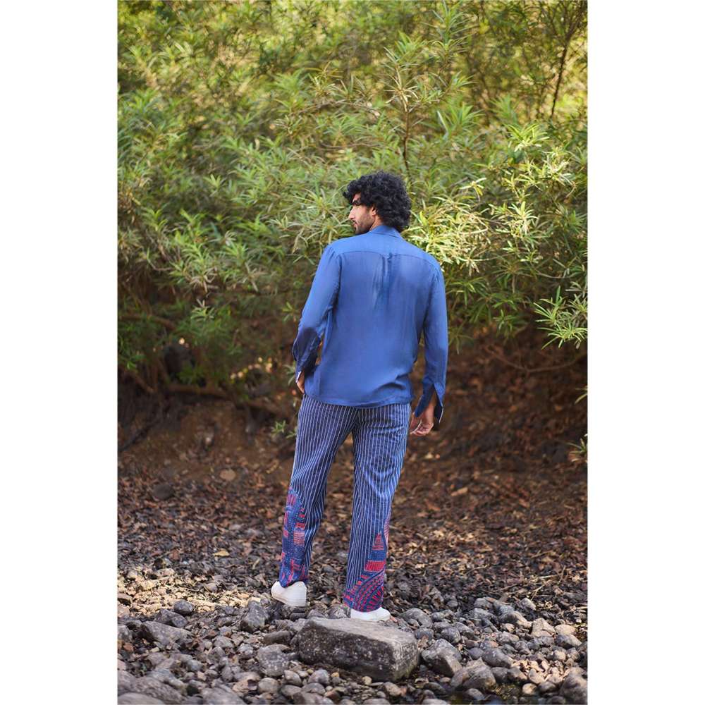 Nirmooha Blue Linear Vogue Shirt