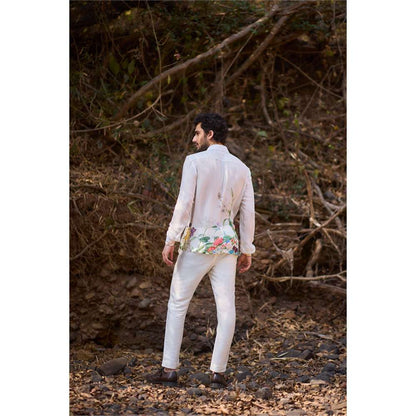 Nirmooha White Power Floral Print Shirt