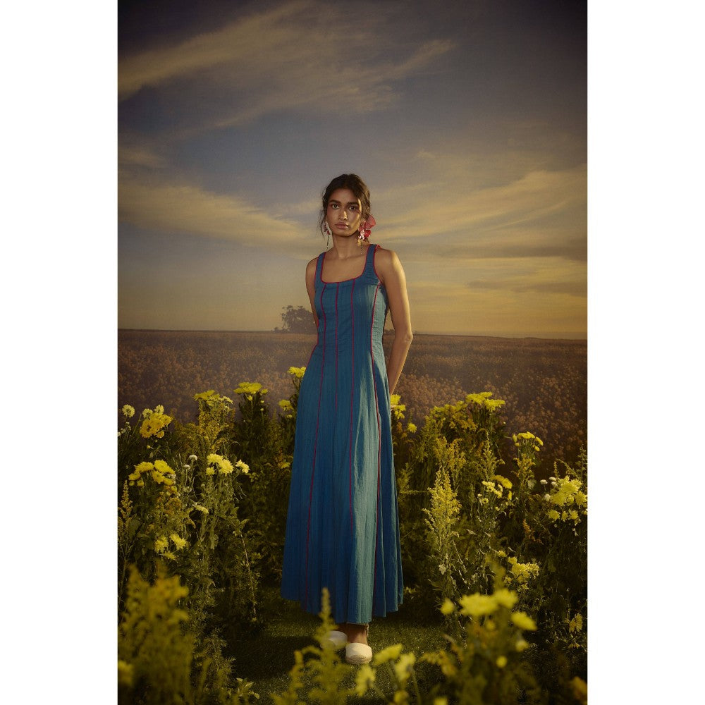 Nirmooha Blue Twilight Tango Maxi Dress