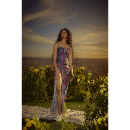 Nirmooha Blue Corset Grace Dress
