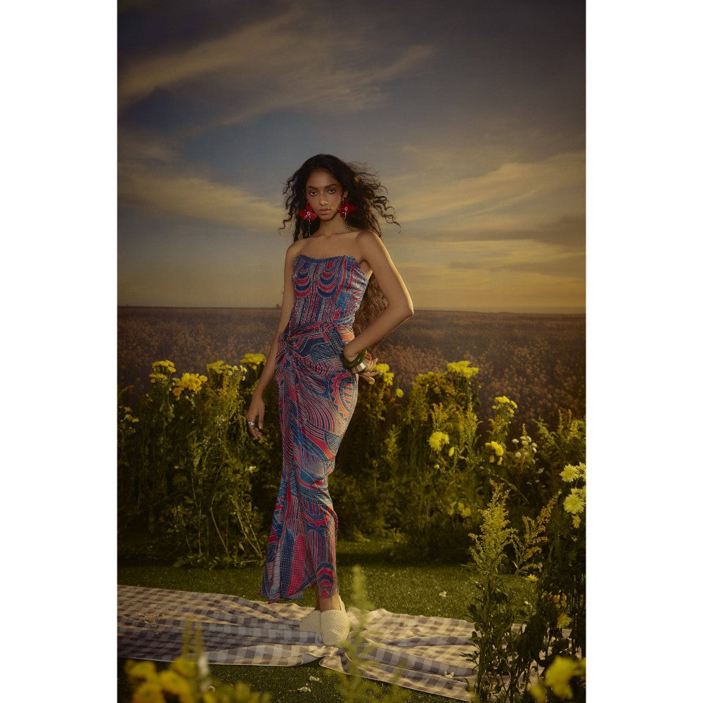 Nirmooha Blue Corset Grace Dress