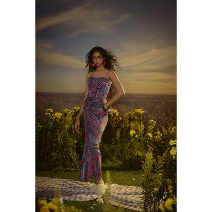 Nirmooha Blue Corset Grace Dress