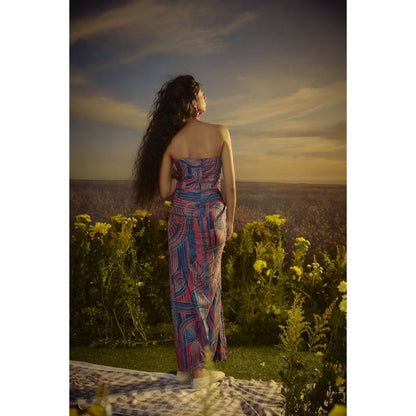 Nirmooha Blue Corset Grace Dress