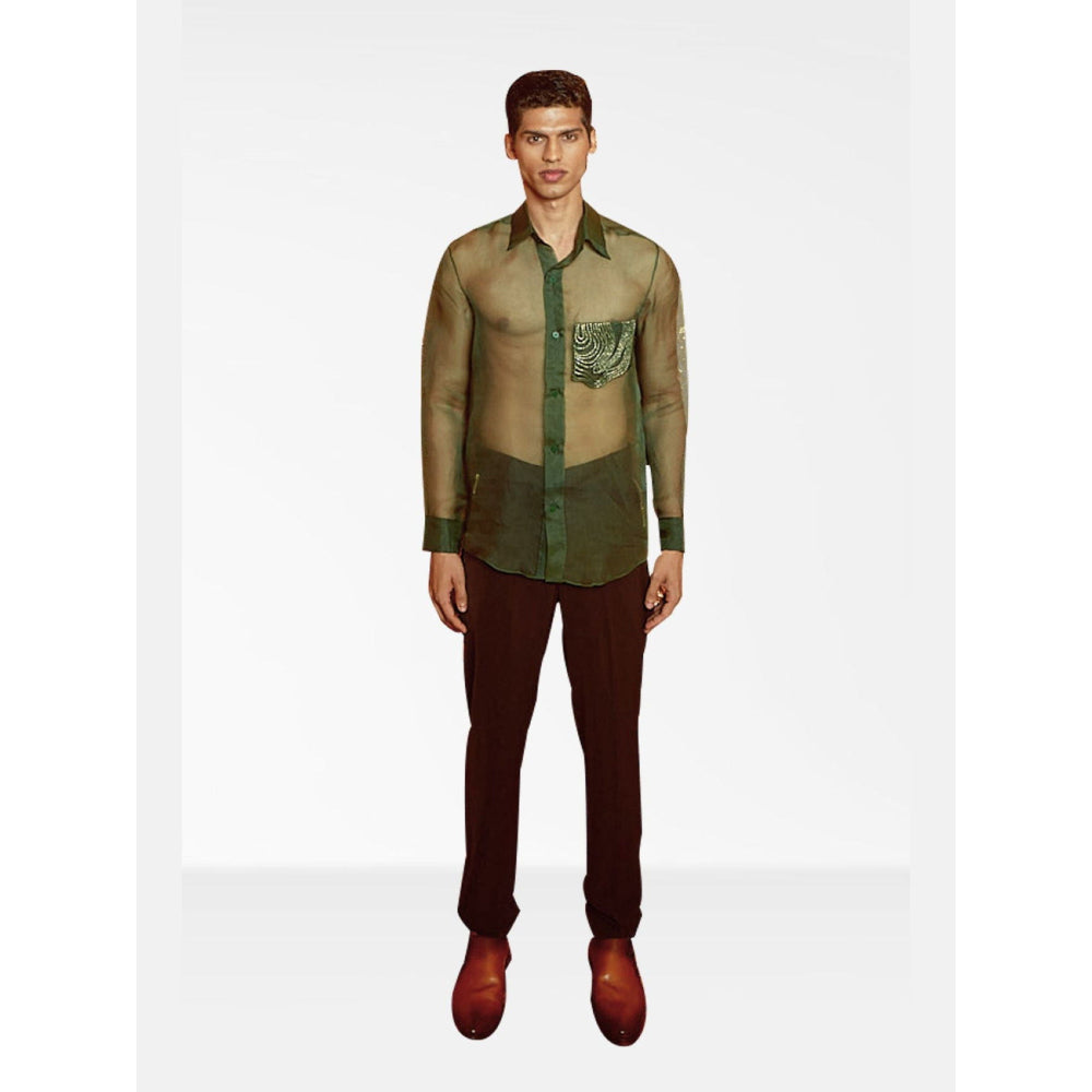 Nirmooha Green Organza Co-Ord Sets