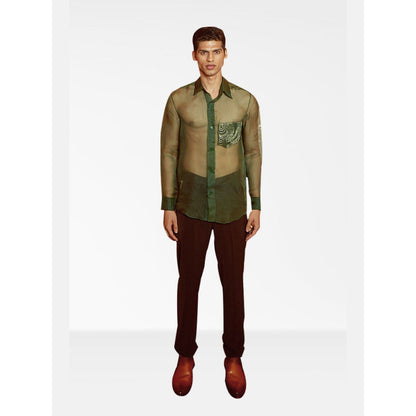 Nirmooha Green Organza Co-Ord Sets