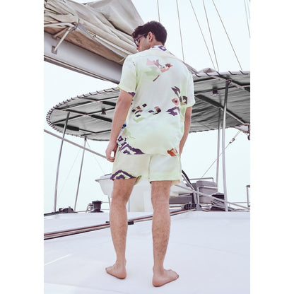Nirmooha White Patola Printed Short Sleeves Co-Ord Set