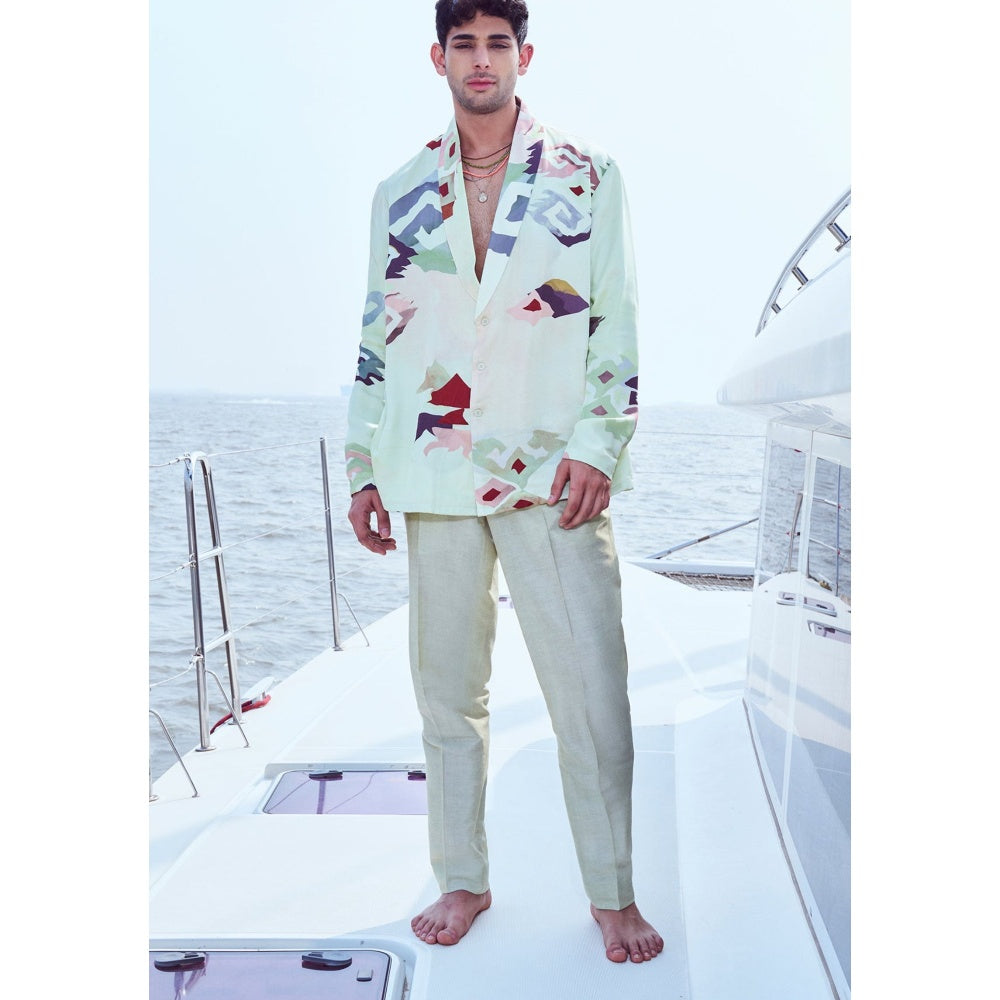 Nirmooha Green Patola Printed Shirt