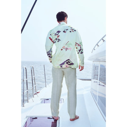 Nirmooha Green Patola Printed Shirt