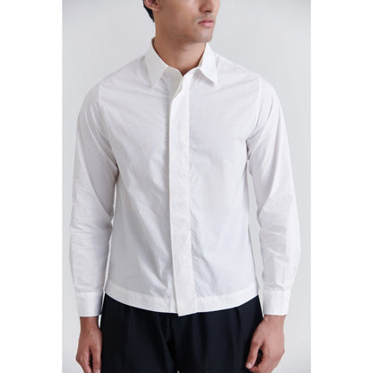 No Grey Area Lily Bloom Boxy Fit White Shirt