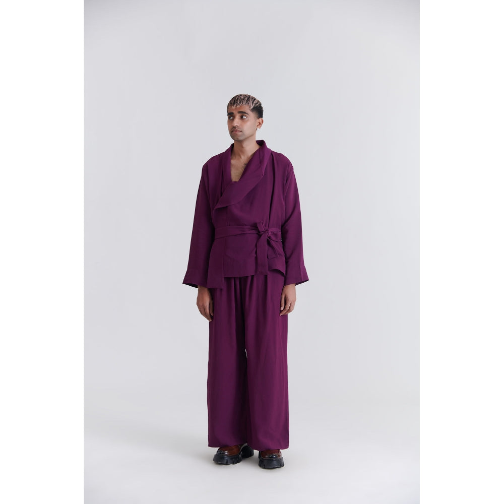 No Grey Area Purple Robe Jacket