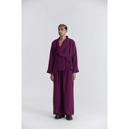 No Grey Area Purple Robe Jacket