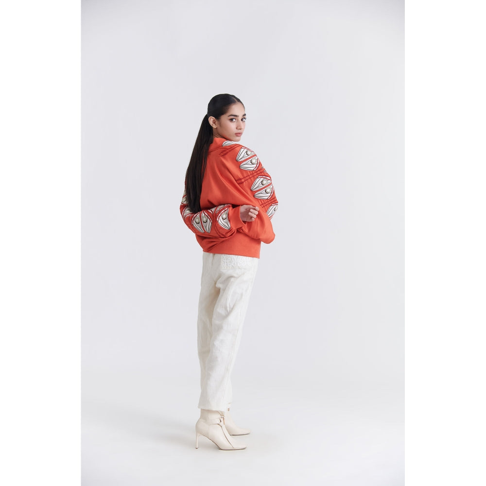 No Grey Area Moth Wing Directional Bomber Jacket