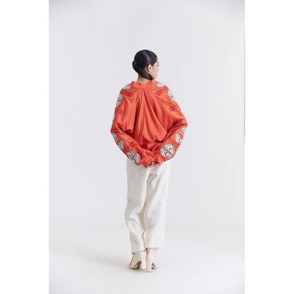 No Grey Area Moth Wing Directional Bomber Jacket