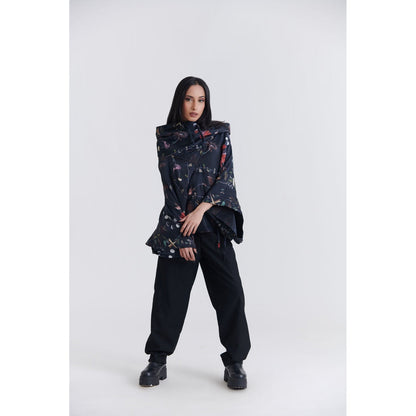 No Grey Area Anorak Blouse Hoodie