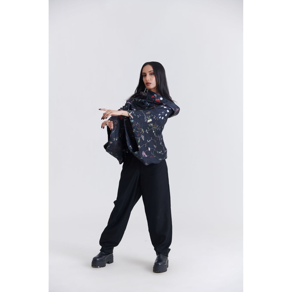 No Grey Area Anorak Blouse Hoodie