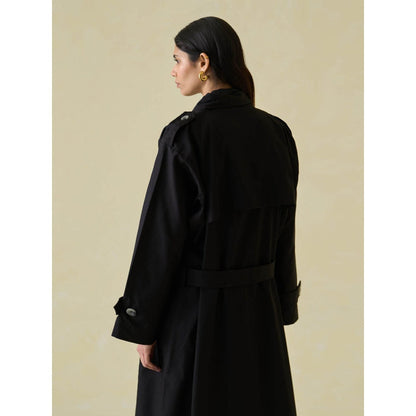 No Grey Area Black Asymmetric Trench (Set of 2)