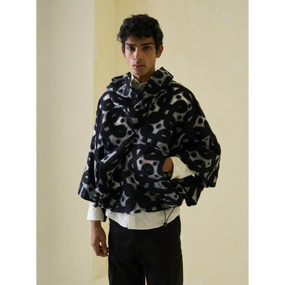 No Grey Area Kolam Jaquard Anorak Hoodie