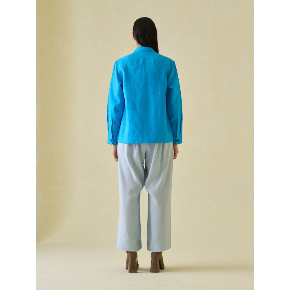 No Grey Area Linen Utilitarian Shacket