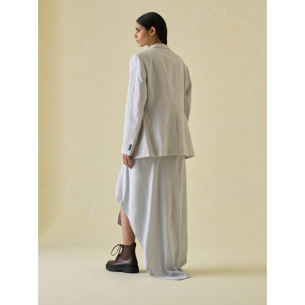 No Grey Area Grey Linen Blazer