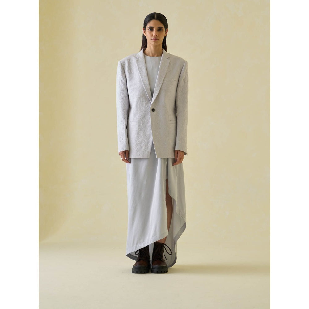 No Grey Area Grey Linen Blazer