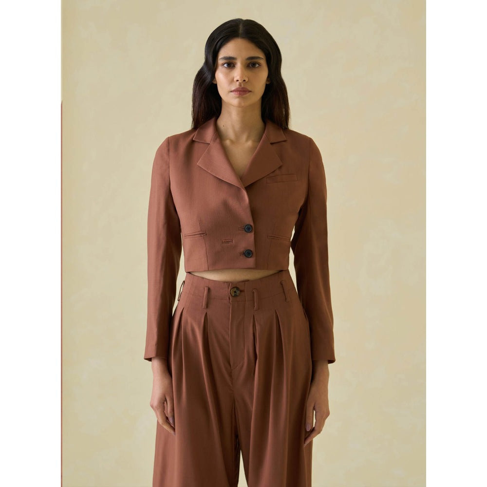 No Grey Area Suiting Cropped Blazer