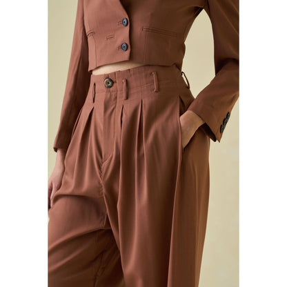 No Grey Area Suiting Cropped Blazer