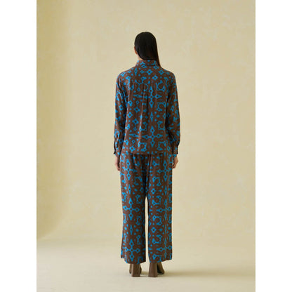 No Grey Area Brown Kolam Boxy Shirt