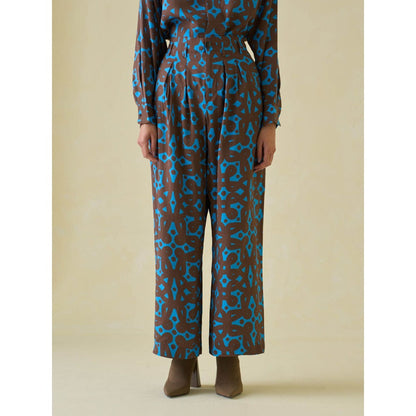 No Grey Area Brown Kolam Bollywood Trouser