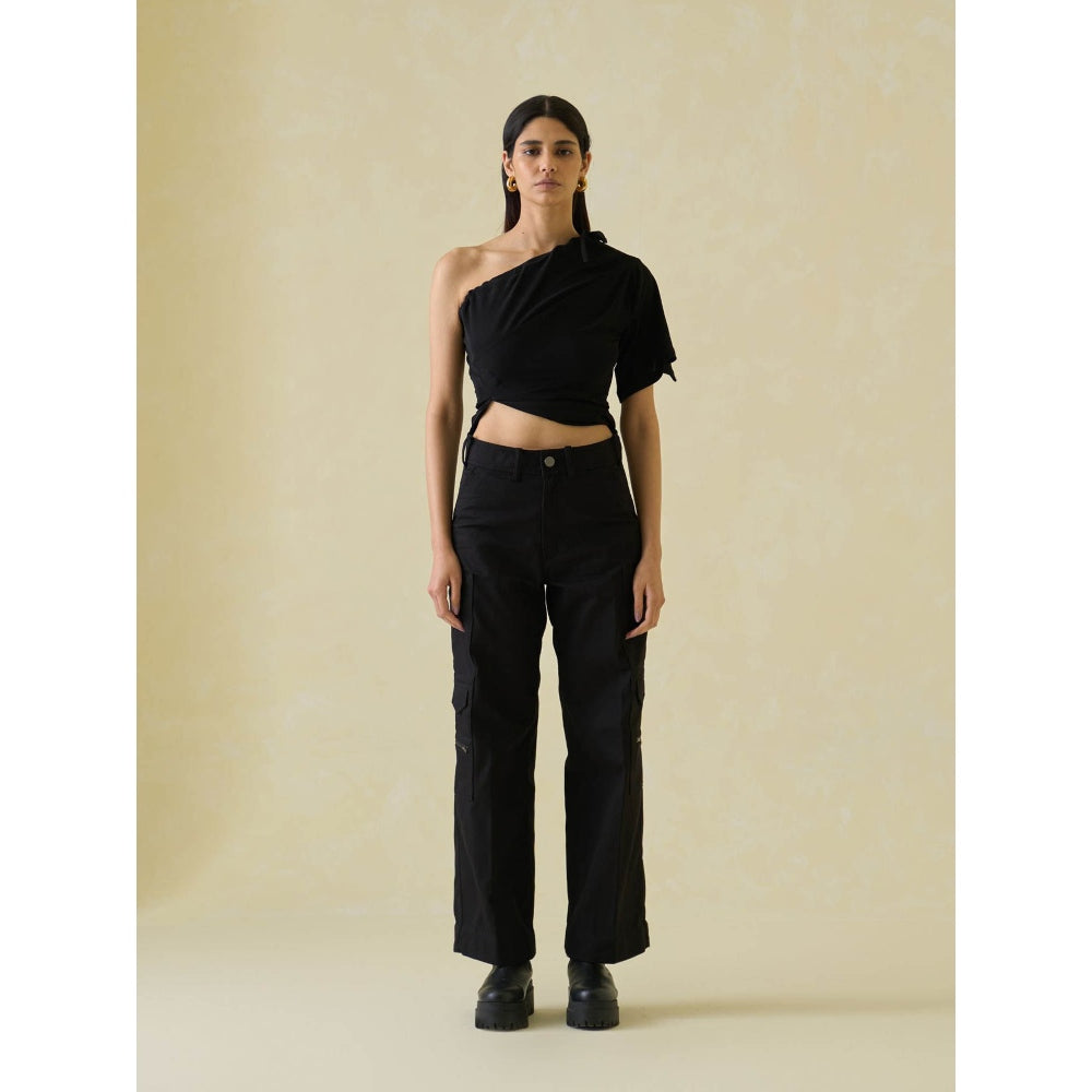 No Grey Area Black Military Workwear Jeans